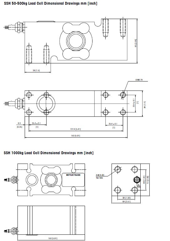 梅特勒托利多SSH-500kg稱重傳感器